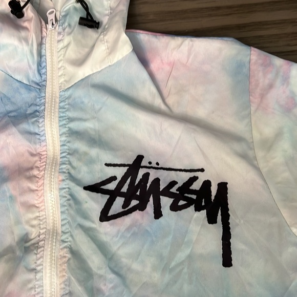 STUSSY Y2K COTTON CANDY TIE DIE ZIP UP WINDBREAKER UNISEX - Picture 8 of 12